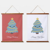 Arbre de Noël mignon accroché à la tapisserie (Double)