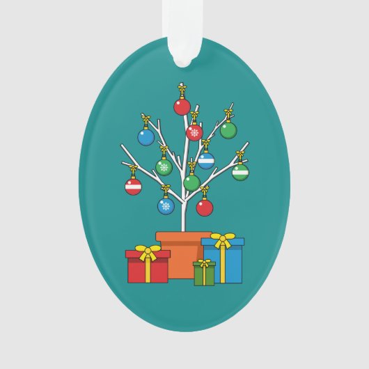 Arbre de Noël minimal avec présentation (devant)
