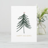 Arbre de Noël minimal | Carte de vacances d'affair (Debout devant)