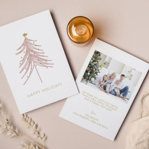 Arbre de Noël minimaliste Carte de vacances phot