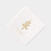 Arbre de Noël minimaliste en feuille d'or personna (Droite)