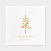 Arbre de Noël minimaliste en feuille d'or personna (Recto)
