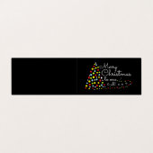 Arbre de Noël moderne, carte de Noël photo familia (Extérieur déplié)