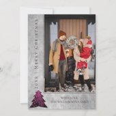 Arbre de Noël moderne Carte photo de vacances | Ma (Devant)