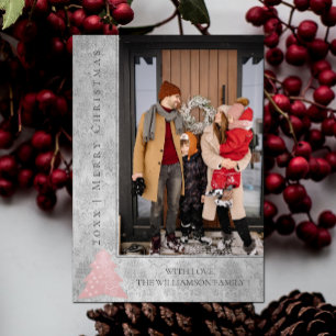 Arbre de Noël moderne Carte photo de vacances Ro