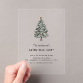 Arbre de Noël Moderne Invitation de Fête en Acryli (In situ (ordinateur de poche))