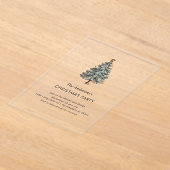 Arbre de Noël Moderne Invitation de Fête en Acryli (Poser)