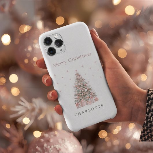 Arbre de Noël Moderne Rose Pâle Personnalisé pour