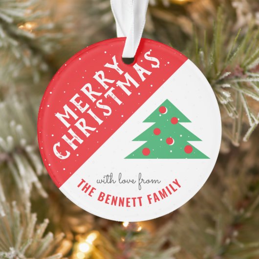 Arbre de Noël moderne rouge et vert Famille Vacanc (Arbre)