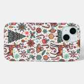 Arbre de Noël Motif iPhone 15 Coque (Verso (horizontal))
