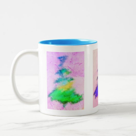 Arbre de Noël Mug Baby Blue Intérieur (Gauche)