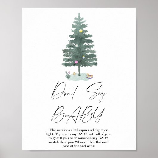 Arbre de Noël - Ne pas dire Poster bébé (Devant)