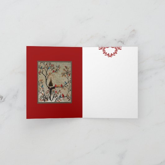Arbre de Noël Nid ~ Carte (Intérieur)