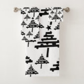 Arbre de Noël noir et blanc Abstrait (En situation)