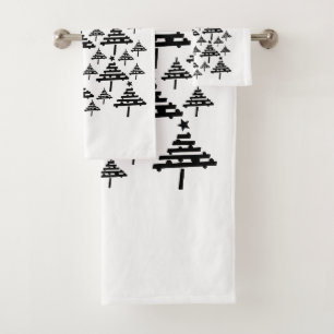 Arbre de Noël noir et blanc élégant