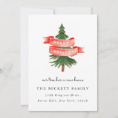 Arbre de Noël Nouvelle maison Faire-part mobile (Devant)