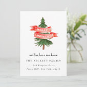 Arbre de Noël Nouvelle maison Faire-part mobile (Debout devant)