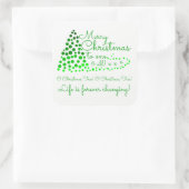 Arbre de Noël Ombré, Sticker Carré Festif (Sac)