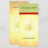 Arbre de Noël Or carte rack de publicité (Devant / Derrière)