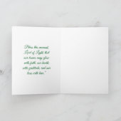 Arbre de Noël or élégant, carte de vacances pliée (Intérieur)