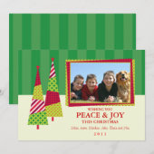 Arbre de Noël orné et Carte photo de cadre (Devant / Derrière)