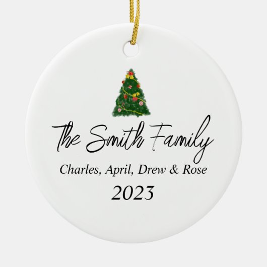 Arbre de Noël Ornement de Noël personnalisé (Devant)