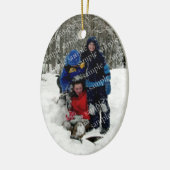 Arbre de Noël Ornement Modèle photo ovale (Gauche)