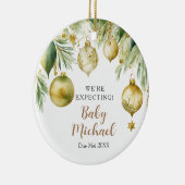 Arbre de Noël Ornements d'or Nous nous attendons (Droite)