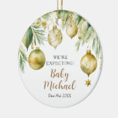 Arbre de Noël Ornements d'or Nous nous attendons (Gauche)