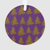 Arbre de Noël parties scintillant or sur arrière - (dos)