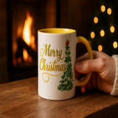 : Arbre de Noël personnalisé Mug aquarelle