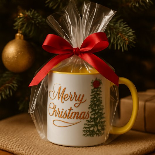 : Arbre de Noël personnalisé Mug aquarelle