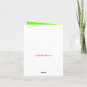 Arbre de Noël personnalisé Preppy rose et vert (Dos)