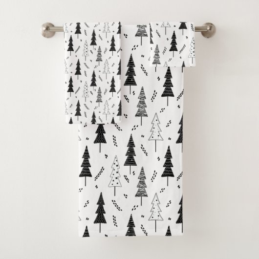 Arbre de Noël Pin Festif Noir Blanc Doddle (En situation)