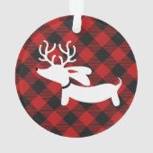 Arbre de Noël Plaid Dachshund (dos)