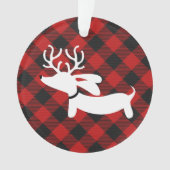 Arbre de Noël Plaid Dachshund (devant)