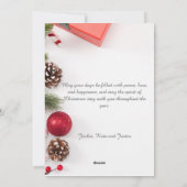 Arbre de Noël plat Carte de vacances non photo (Dos)