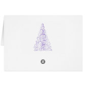 Arbre de Noël pourpre et flocons de neige (Dos Horizontal)