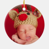 Arbre de Noël| Premier ornement de Noël du bébé (Dos)