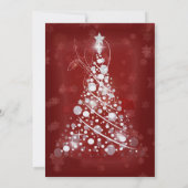 Arbre de Noël Red Mariage Invitations (Dos)
