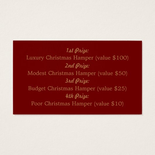 Arbre de Noël, Repas de Noël (Dos)