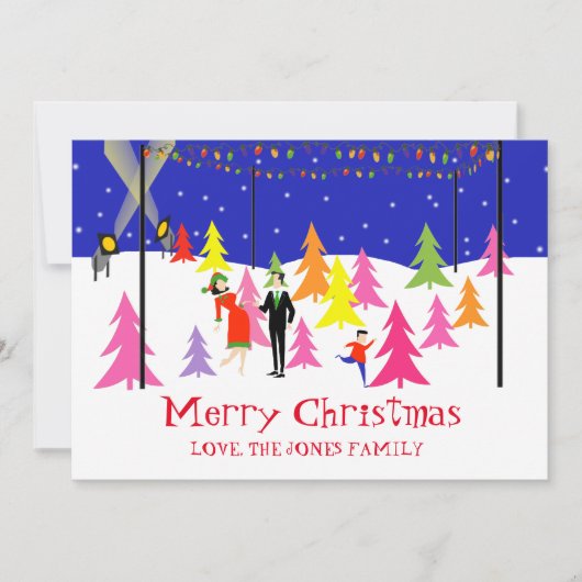 Arbre de Noël rétro Carte photo (Devant)