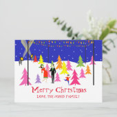 Arbre de Noël rétro Carte photo (Debout devant)