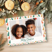 Arbre de Noël Rétro Carte photo familial