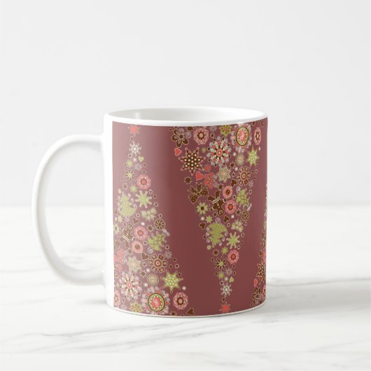 Arbre de Noël rétro Mug (Gauche)