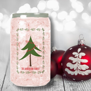 Arbre de Noël Rétro Vintage & Nom de Famille Couro