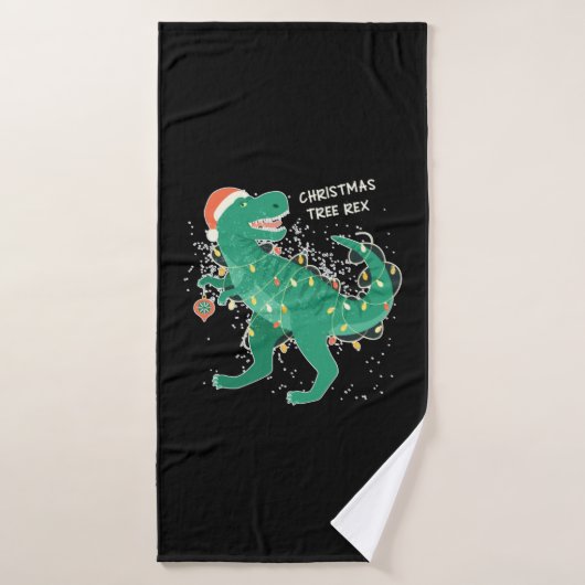 Arbre de Noël-Rex (Serviette de bain)