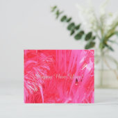 Arbre de Noël rose Bonne année, carte postale (Debout devant)