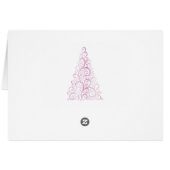 Arbre de Noël rose et flocons de neige (Dos Horizontal)
