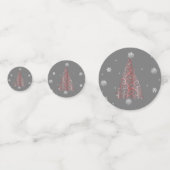 Arbre de Noël rouge et flocons de neige Confetti (Derrière)